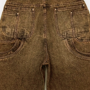 Trendy Custom Logo Printed Distressed Pockets <b>Cargo</b> Denim Short Heavyweight 100% Cotton <b>Vintage</b> <b>Cargo</b> Denim Short - Product Image 4