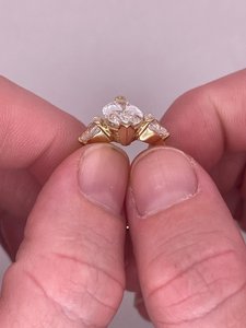 Lab Grown 2.01 CT Marquise Cut Diamond Three Stone <b>Ring</b> in 14k Solid Gold Solitaire Fine Gift For Women's Wedding Promise Charm - Product Image 5