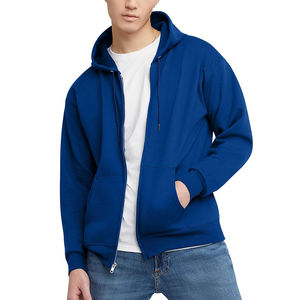 เสื้อฮู้ดซิปเต็มตัวผู้ชาย ผ้าฝ้าย 100% รับผลิตตามสั่ง (OEM) ขายส่ง เสื้อฮู้ดเปล่า รับผลิตเสื้อผ้าแบรนด์ส่วนตัว - Product Image 6
