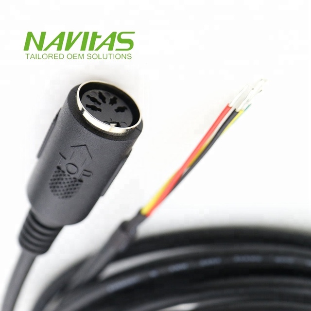 OEM 5 Pin Din Plug Female Socket Plastic Pigtail Cable Wire Harness