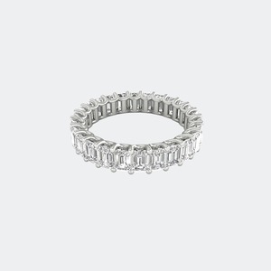 925 Sterling <b>Silver</b> <b>Emerald</b> Cut Lab Grown Diamond <b>Ring</b> Women Luxury 3.90CTW Certified EF Color VS VVS Purity Wedding Engagement - Product Image 1