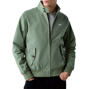 OEM Custom Plain Nylon Windbreaker <b>jacket</b> <b>Men</b>’s Stand Collar Zip Up Bomber <b>Jacket</b> <b>Lightweight</b> Ribbed Hem Casual Outerwear Supply - Product Image 1