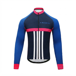 Jersey de Ciclismo Personalizado con Logotipo OEM para Hombre, Manga Larga, Impresión Digital, Transpirable, Cierre Completo, Elástico en Cuatro Direcciones, Antibacterial, Sin Costuras - Product Image 2