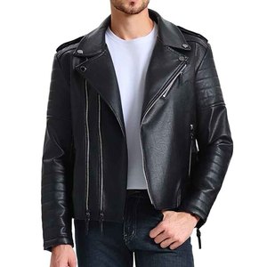 Men Genuine <b>Leather</b> Denim <b>Jacket</b> Biker Style <b>Winter</b> Fashion Sheep Fur Trim Breathable Custom Logo Wholesale OEM Supplier - Product Image 1