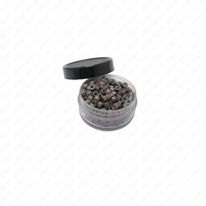 Anillas de Microenlace de Alta Calidad de 5mm, Color Marrón, con Revestimiento de Silicona, para Extensiones de Cabello, Uso Profesional en Salón - Product Image 3