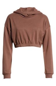 เสื้อครอปแบบมีฮู้ดสำหรับผู้หญิง,เสื้อแฟชั่นทรงครอปโอเวอร์ไซซ์แบบกำหนดเองเสื้อผ้าแนวสตรีทสำหรับฤดูหนาวปี2022 - Product Image 4