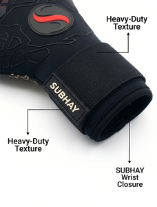 SUBHAY Professional Goalkeeper <b>Gloves</b> German Contact Latex Negative cut black Custom Brand Logo Match Level Gear - Product Image 2