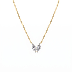 Collar Doble Corazón Marquise Más Vendido, con Diamantes Naturales y Cultivados en Laboratorio, Colgante de Lujo, Joyería Romántica, Regalo para Mujer - Product Image 4