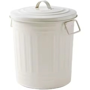 Trash Can Stainless Steel Cylindrical Paper Basket Open Top Minimalist Style Indoor Household Waste <b>Bin</b> For <b>Office</b> - Product Image 4