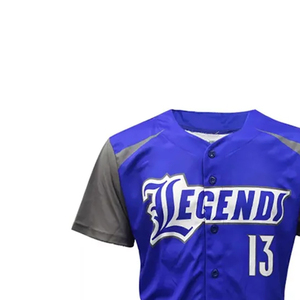 Conjunto de Pantalones y Camiseta de Béisbol Transpirables con Estampado Personalizado al por Mayor, Uniforme de Equipo de Poliéster de Secado Rápido, Manga Corta - Product Image 2