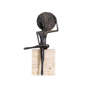 Figura Decorativa de Metal al por Mayor con Postura de Yoga, Estatua Abstracta de Metal para Meditación, Decoración de Mesa, Artesanía para el Hogar y el Estudio - Product Image 2