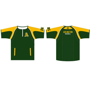 เสื้อแจ็คเก็ตเบสบอล เสื้อผ้ากีฬา แขนสั้น เสื้อวอร์มอัพ เสื้อแจ็คเก็ตตีเบสบอลแบบสั่งทำ เสื้อแจ็คเก็ตสำหรับทีมผู้ใหญ่ เสื้อแจ็คเก็ตสำหรับฝึกซ้อมในคอก เสื้อเบสบอลแบบซิป 1/4 - Product Image 5