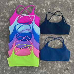Front Adjusted Straps Sports Fitness <b>Bra</b> Style For Yoga Wear Breathable Wireless Support High <b>Stretch</b> Gym Training - Product Image 2