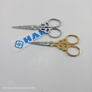 Plasma Gold Embroidery <b>Scissors</b> Wholesaler Custom Black Color <b>Sewing</b> Craft <b>Scissors</b> Custom Duckbill <b>Scissors</b> Carpet Shears - Product Image 2