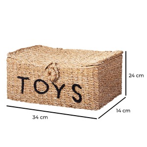 Ensemble de 2 paniers de rangement faits à la main en jonc de mer et en jute, fabriqués au Vietnam - Product Image 4