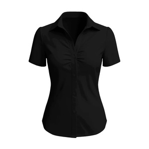 Camisa Formal de Manga Corta 100% Algodón para Mujer – Estilo Elegante y Comodidad Profesional, Camisa de Oficina para Mujer, Camisa Formal BD - Product Image 2
