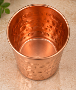 Vaso de Cobre Martillado Ecológico Premium de 250-350 ml con Textura de Burbujas, Acabado Pulido, Caja de Regalo Moderna y Lujosa - Product Image 4