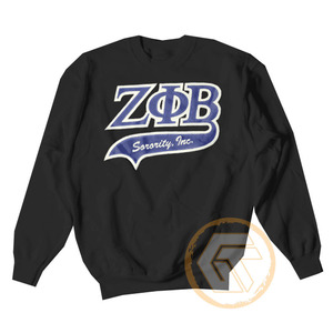 Sudadera de cuello redondo para mujer, de invierno, bordada a medida, de la hermandad Zeta Phi Beta, de ajuste regular, de GREEK TREASURES, al por mayor - Product Image 1
