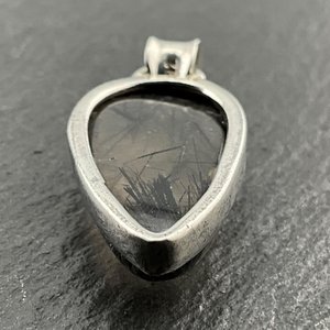 จี้รูปหยดน้ำทำจากควอตซ์รูทิเลเต็ดวินเทจประดับเงินแท้ สร้อยคอทำมือจากหินธรรมชาติ ของขวัญสุดหรูสำหรับผู้หญิง - Product Image 5