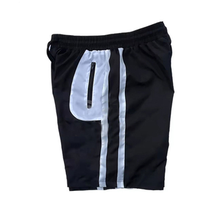 High Quality Street Wear Zipper Windbreaker <b>Shorts</b> <b>Sets</b> Slim Fit Sportswear Men 2 Piece Windbreaker <b>Shorts</b> <b>Set</b> In Solid Color - Product Image 2