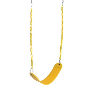 Set Seggiolino Altalena Robusto per Interni/Esterni Giallo, Ricambio per Altalene, Scivoli, Attrezzature da Palestra in Acciaio/Metallo, Massima Portata 500kg, per Giardino, Scuola, Casa - Product Image 5