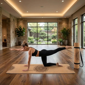 Tapete de Yoga Antideslizante de PVC y Goma de 5mm a 8mm, Tapete de Gimnasio de Goma PU de Alta Calidad, Suave y Adhesivo, Ecológico - Product Image 2