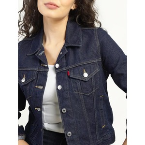 Nouvelle Arrivée Veste en Jean Personnalisée pour Femme 100% Coton Imperméable Réversible Doublure en Coton Tissé Respirant Boutons Décontractés Foncés - Product Image 6