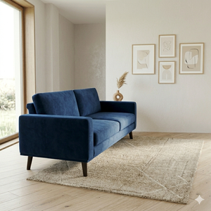 Ensemble de canapé et fauteuils minimalistes élégants 3 places, revêtement en mousse, pour salon et bureau - Product Image 5