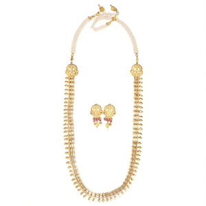 Nakshi Golden Bead Haram Fashion Jewelry Set - Product Image 3