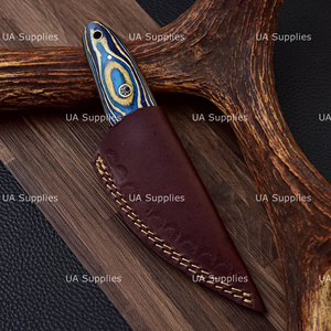 Couteau de cou Kiridashi personnalisé 3 pouces en acier inoxydable, pointe biseautée en bois, couteau utilitaire fixe compact EDC, ODM OEM, faible MOQ - Product Image 5