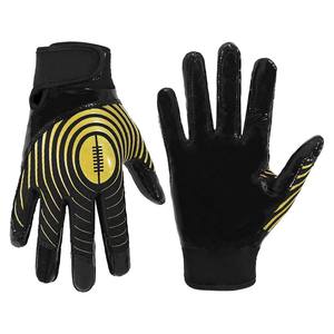 Gants de football américain super adhérents pour receveurs, avec logo personnalisé, gants de terrain pour temps froid, gants de rugby, paume en silicone - Product Image 6