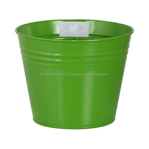 Maceta de hierro y Metal con acabado de esmalte rojo, maceta decorativa, decoración interior, macetas y maceta de jardín - Product Image 6