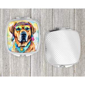 Mastiff Hippie Dawg Compact Pliant De Poche Miroir De Maquillage Portable Voyage Miroir Décoratif pour Femmes Filles Poche Idées Cadeaux - Product Image 4