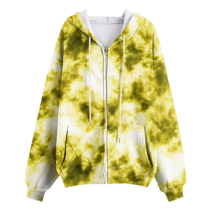 Sudadera con Capucha Tie Dye para Mujer, Estilo Urbano Moderno, Cómoda, Transpirable, de Manga Larga, Mezcla de Algodón Suave - Product Image 5