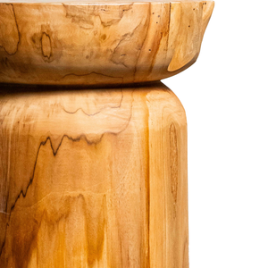 ARTERRA Luxury Warehouse and Hotel Use Rustic Teak Natural Cylinder <b>Stool</b> Handcrafted Wood Seating Choice - Product Image 3