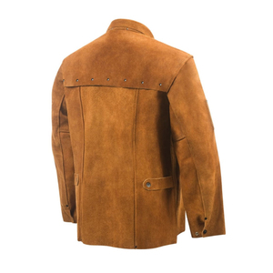 Veste de soudeur en cuir résistant à la chaleur et au feu, qualité supérieure, vêtements de sécurité industrielle pour soudeurs - Product Image 3