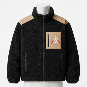 Men Polar Sherpa <b>Jacket</b> With A Plush Texture Cozy Feel And Warm Design For Winter Outings Travel And Everyday Wear - Product Image 1