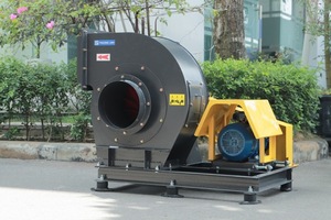 Ventilateur centrifuge à entraînement par courroie à vitesse variable pour l'extraction de poussière industrielle CPL-3-4I Protection du moteur Équipement industriel - Product Image 3