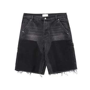 Shorts en jean décontractés pour hommes, coupe ample, légers et confortables, style streetwear, pour un usage quotidien estival - Product Image 1