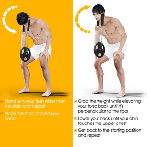 Sangle de levage réglable en néoprène pour la tête et le cou avec conception antidérapante pour le soutien des épaules et du cou lors de la musculation en salle de sport - Product Image 5