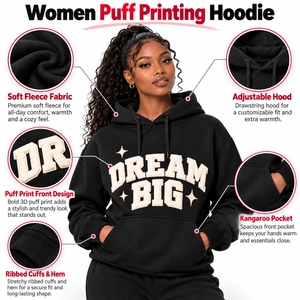 Hoodie pour femme inspiré du streetwear avec impression en relief et graphismes géométriques dimensionnels, intérieur confortable et détails avant-gardistes - Product Image 6