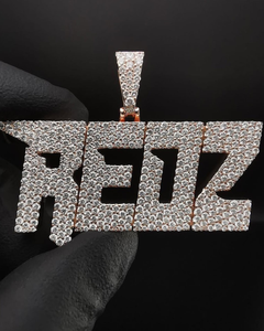 Joyería Hip Hop Unisex, Colgante Personalizado con Letra, Plata de Ley 925, Chapado en Oro, Diamante VVS, Número, Nombre, Inicial, Logotipo, para Fiesta - Product Image 1