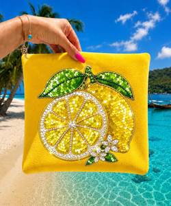 Handmade Beaded Ramen Shrimp Flavor Coin Purse Square Zipper Pouch Cartoon Design Cute Daily Use Unisex <b>handbags</b> - Product Image 3