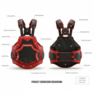 Chaleco de Cuero de Primera Calidad para Protección Corporal, Artes Marciales, MMA, Boxeo, Karate, Entrenamiento de Torso Completo, OEM, ODM - Product Image 2