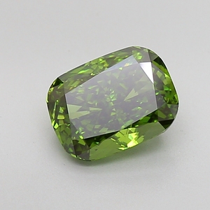 3.02 Ct <b>Cushion</b> Cut Lab Grown Diamond Fancy Vivid Green VS1 IGI Certified CVD Loose Diamond Wholesale for Jewelry Making - Product Image 1