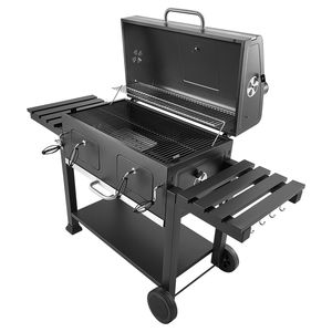 Extra Large 780 Pollici Quadrati Griglia a Carbone per Giardino con 2 Ripiani Sollevabili e Tavolini Laterali Pieghevoli, Alta Temperatura - Product Image 1
