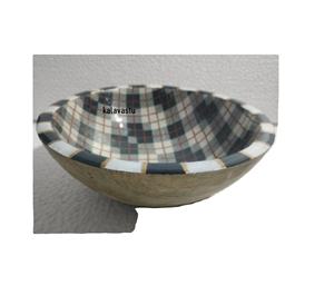 Modèle de cuisine décoratif durable Artisanat en bois Bol de service en bois avec revêtement en émail pour enseignes murales et boîtes en bois - Product Image 3