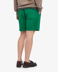 <b>Men's</b> Solid <b>Green</b> Cotton Casual Board <b>Shorts</b> with Mid Elastic Waist and Drawstring Breathable & Quick Dry - Product Image 4