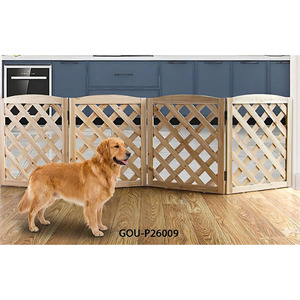 Wood Modern Foldable Pet Gate with Easy Assembly for Dogs - Product Image 2