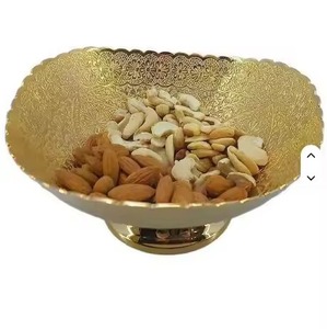 Bol à fruits secs élégant en métal, plat de service décoratif pour la table, cadeau pour la maison, les mariages et les fêtes - Product Image 5
